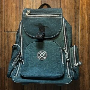 Kipling True Blue Tonal Rolling Backpack